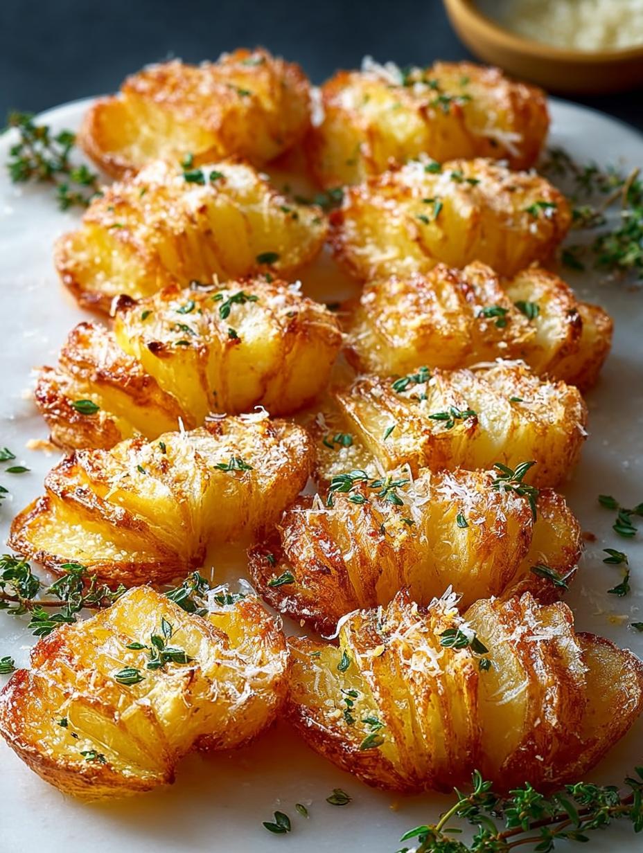 Crispy Garlic Domino Potato