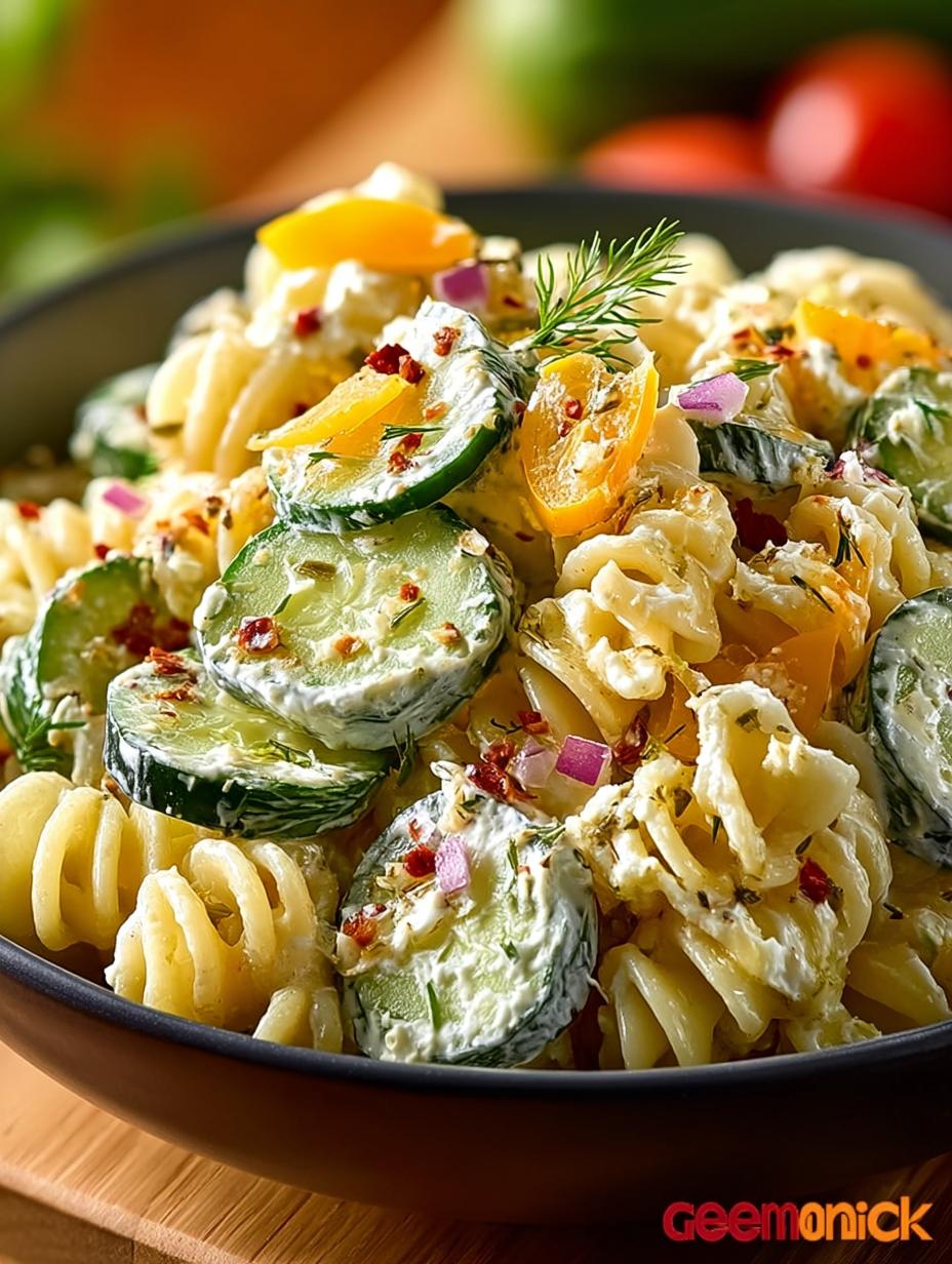 Delicious Dill Pickle Pasta Salad for Summer Gatherings - Dill Pickle Pasta Salad - main visual representation