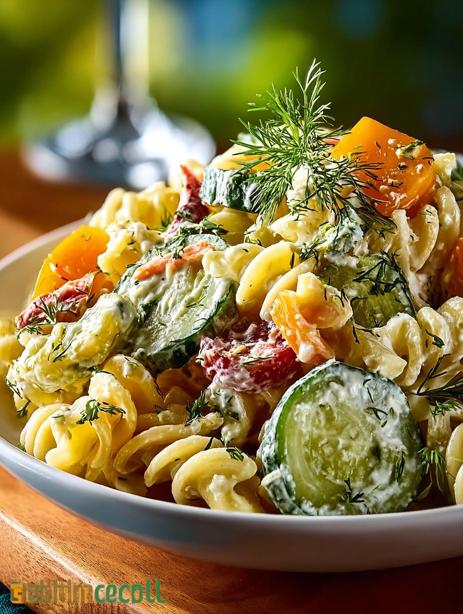 Delicious Dill Pickle Pasta Salad for Summer Gatherings - Dill Pickle Pasta Salad - additional detail