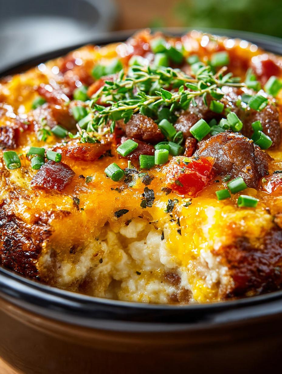 Cozy Overnight Slow Cooker Breakfast Casserole Delight - Overnight Slow Cooker Breakfast - additional detail