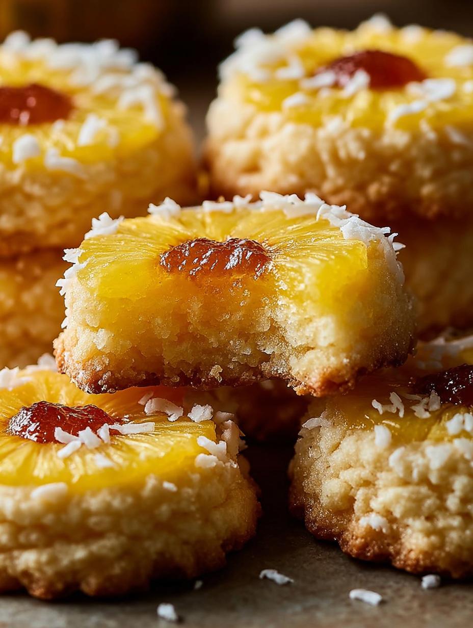 Pineapple Coconut Thumbprint Cookies