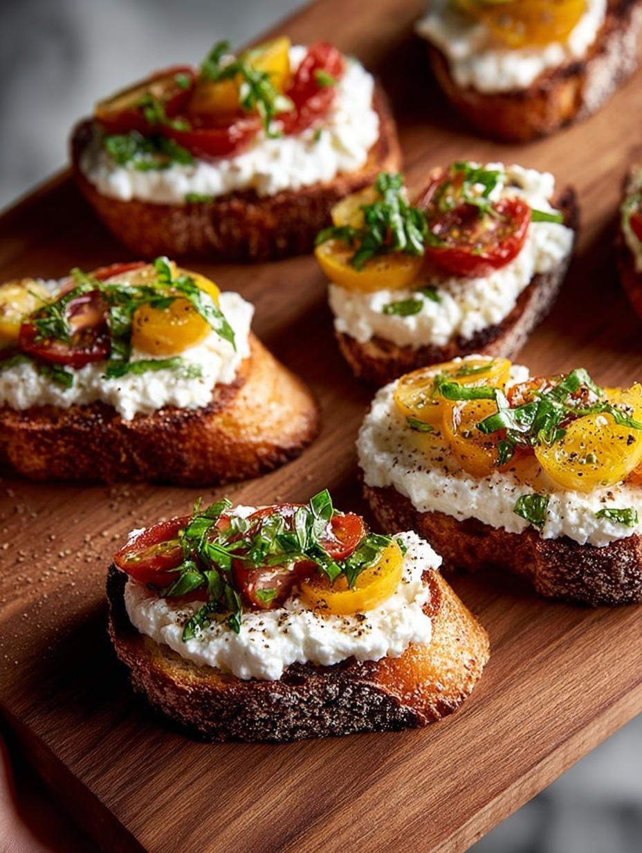 Whipped Ricotta Crostini with