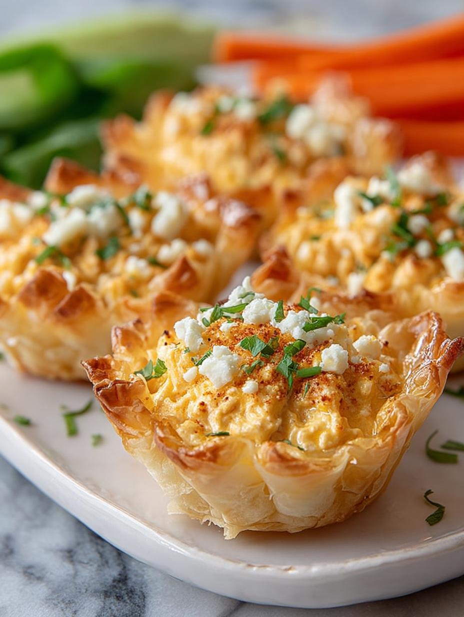 Delicious Buffalo Chicken Phyllo Cups for Every Occasion - Buffalo Chicken Phyllo Cups - main visual representation