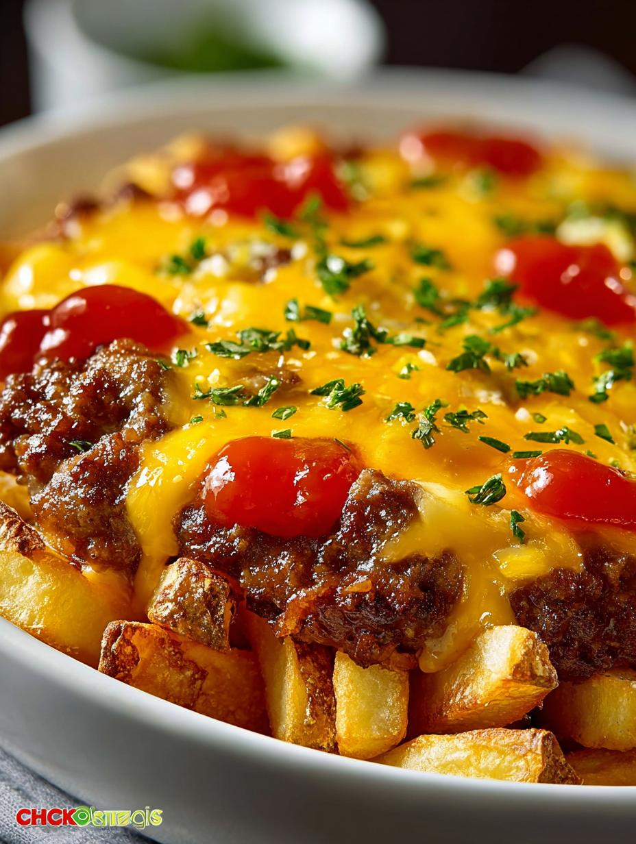 Cheeseburger French Fry Bake