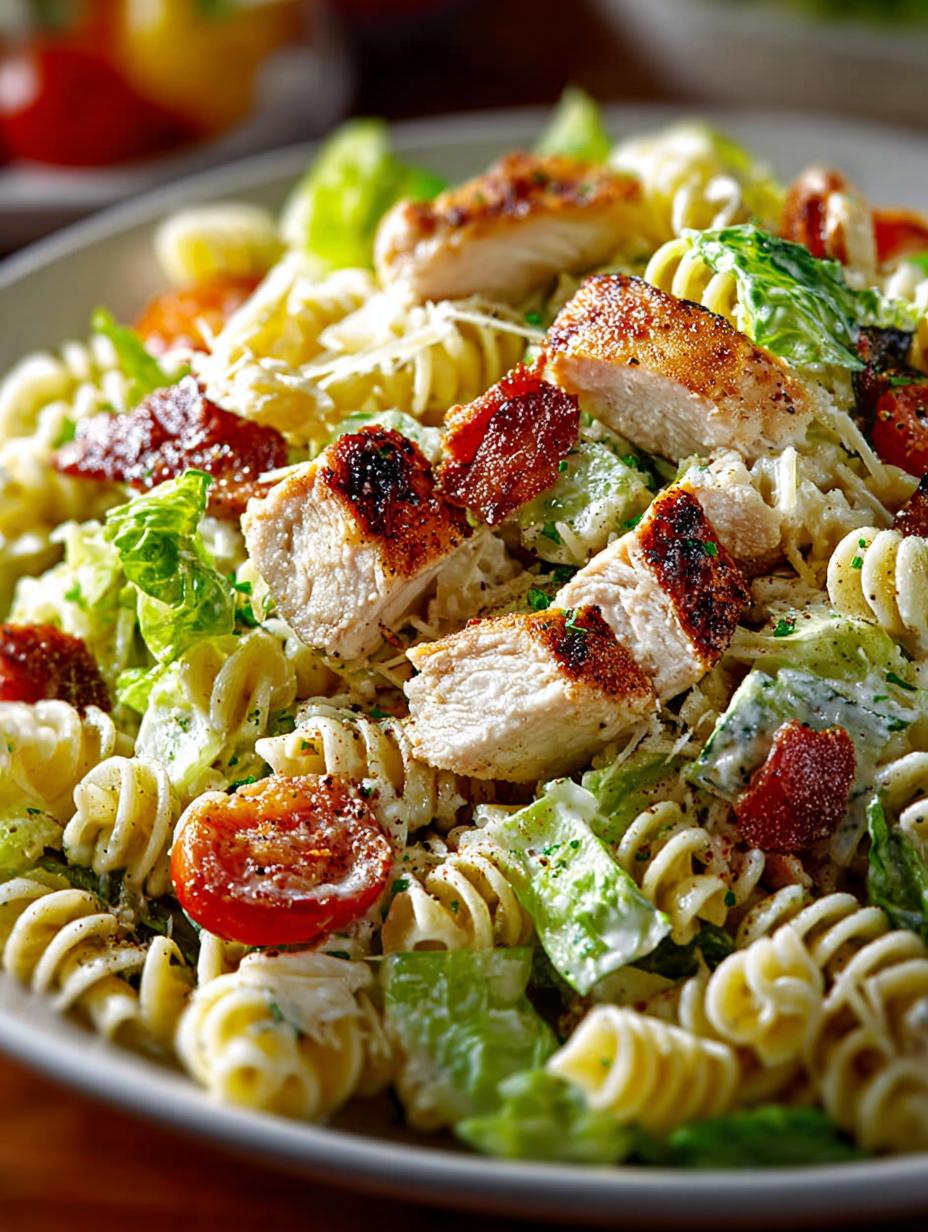 Irresistible Chicken Caesar Pasta Salad You’ll Love - Chicken Caesar Pasta Salad - main visual representation