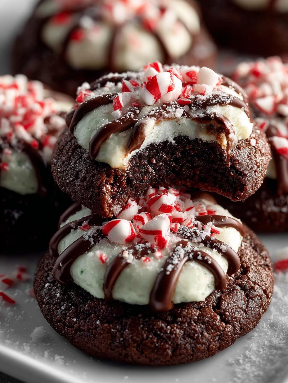 Chocolate Peppermint Kiss Cookies: 34 Festive Delights - Chocolate Peppermint Kiss Cookies - main visual representation