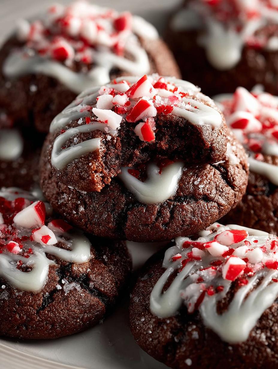 Chocolate Peppermint Kiss Cookies: 34 Festive Delights - Chocolate Peppermint Kiss Cookies - additional detail