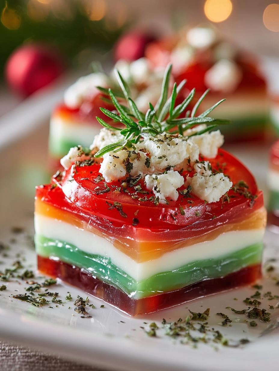Christmas Ribbon Salad: 3 Layers of Festive Delight - Christmas Ribbon Salad - additional detail