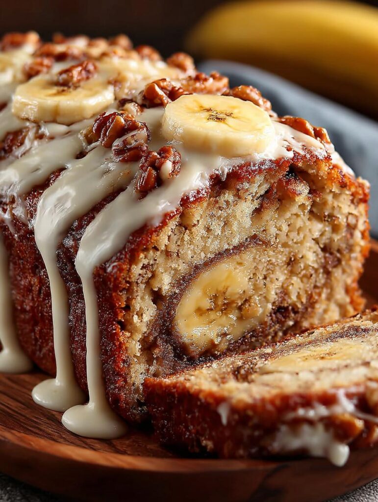 Cinnamon Roll Banana Bread