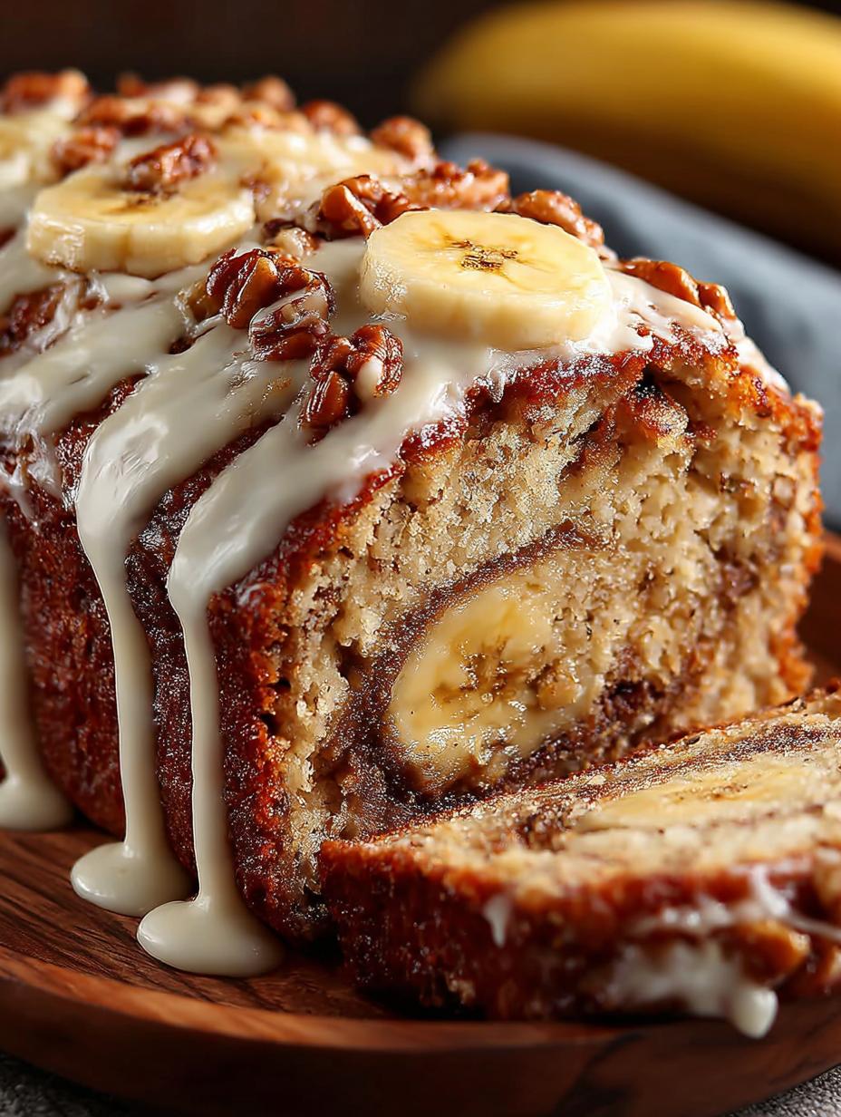 Cinnamon Roll Banana Bread