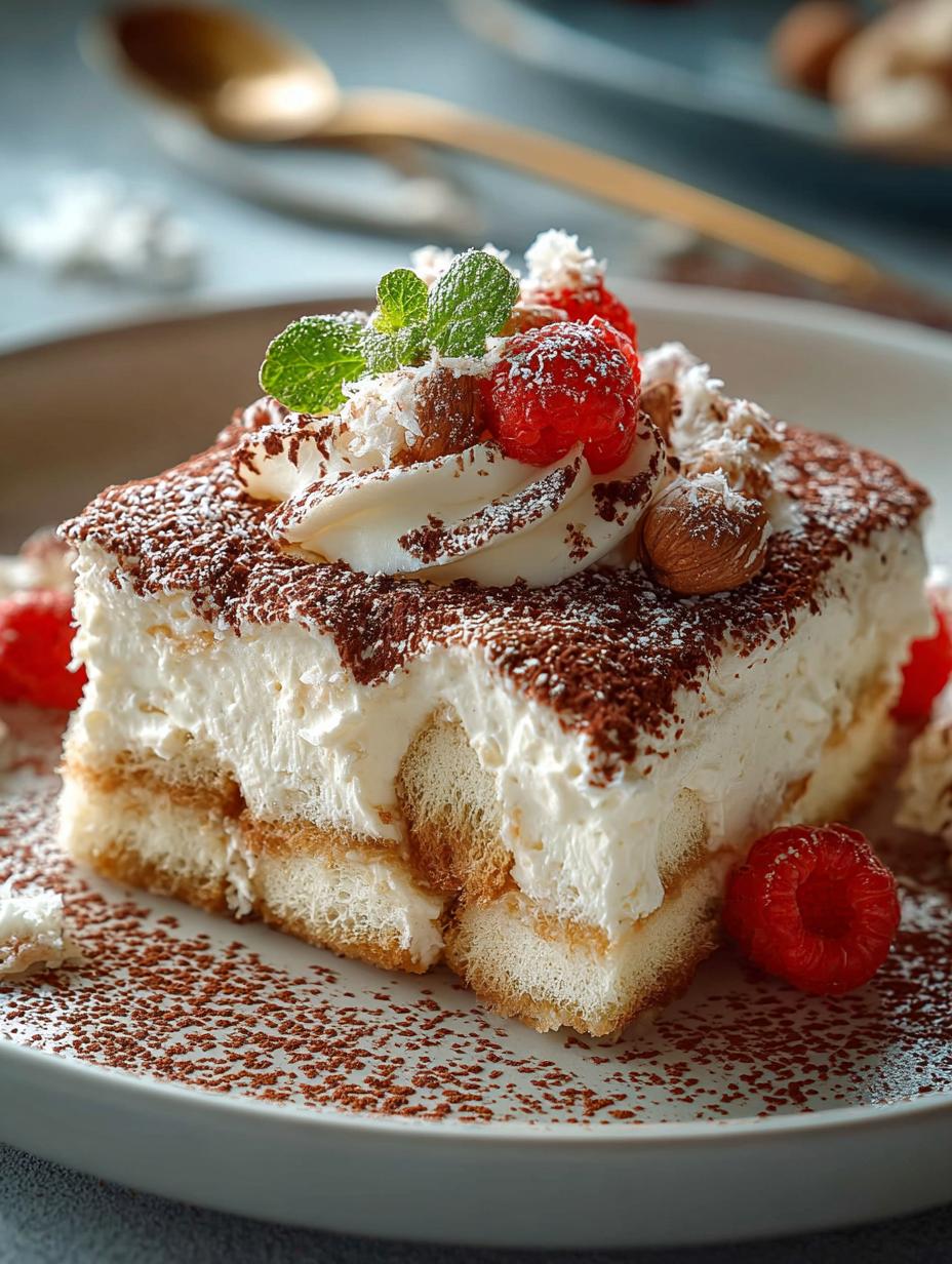 Coconut Tiramisu with Raffaello
