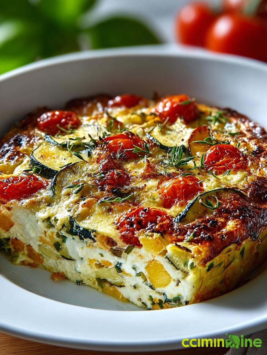 Delicious Cottage Cheese Veggie Bake Recipe for Dinner - Cottage Cheese Veggie Bake - main visual representation