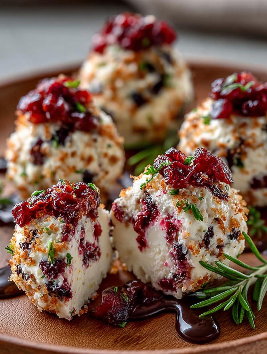 Festive Cranberry Goat Cheese Truffles for Holidays - Cranberry Goat Cheese Truffles - additional detail