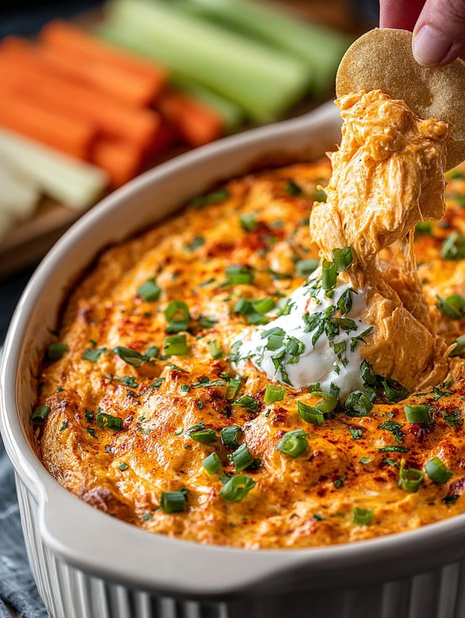Delicious Creamy Buffalo Chicken Dip for Parties - Creamy Buffalo Chicken Dip - main visual representation