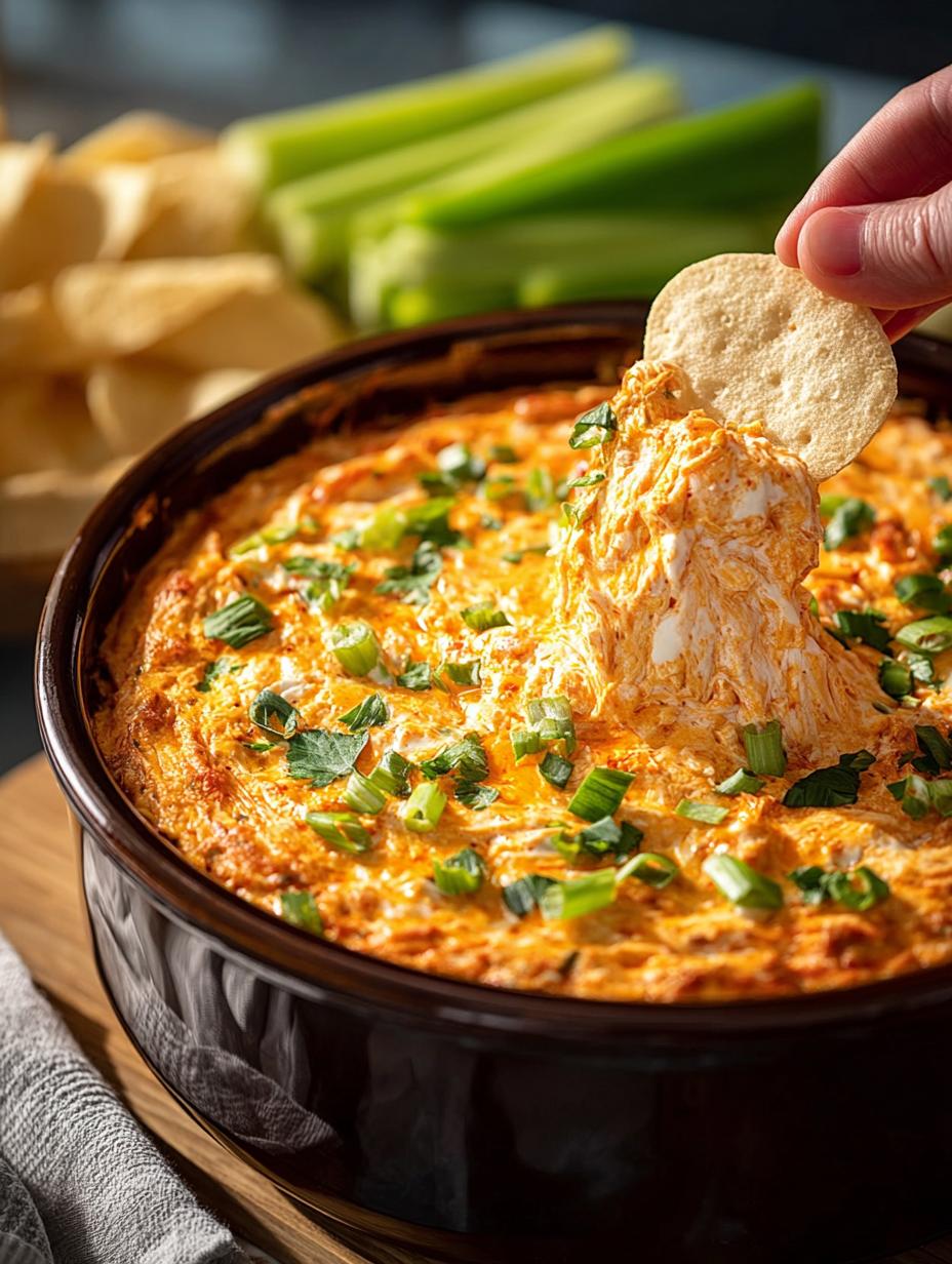 Delicious Creamy Buffalo Chicken Dip for Parties - Creamy Buffalo Chicken Dip - additional detail