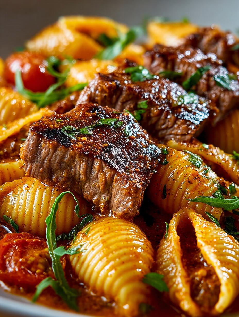Creamy Paprika Steak Shells