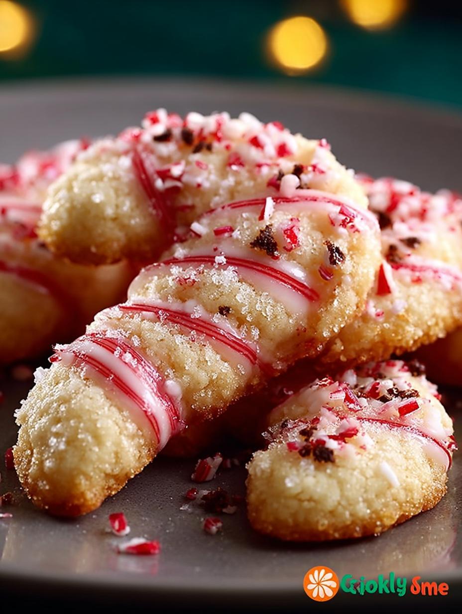 Crispy Candy Cane Cookies