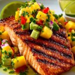 Grilled Salmon with Mango