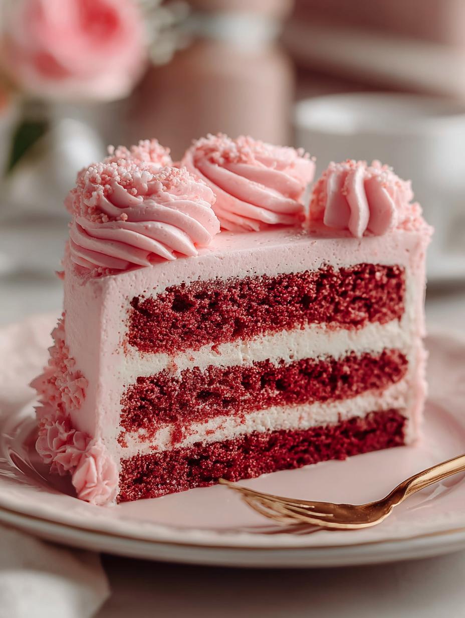 Decadent Pink Velvet Cake for Special Occasions - Pink Velvet Cake - additional detail