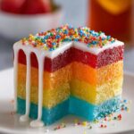 Rainbow Jello Cake