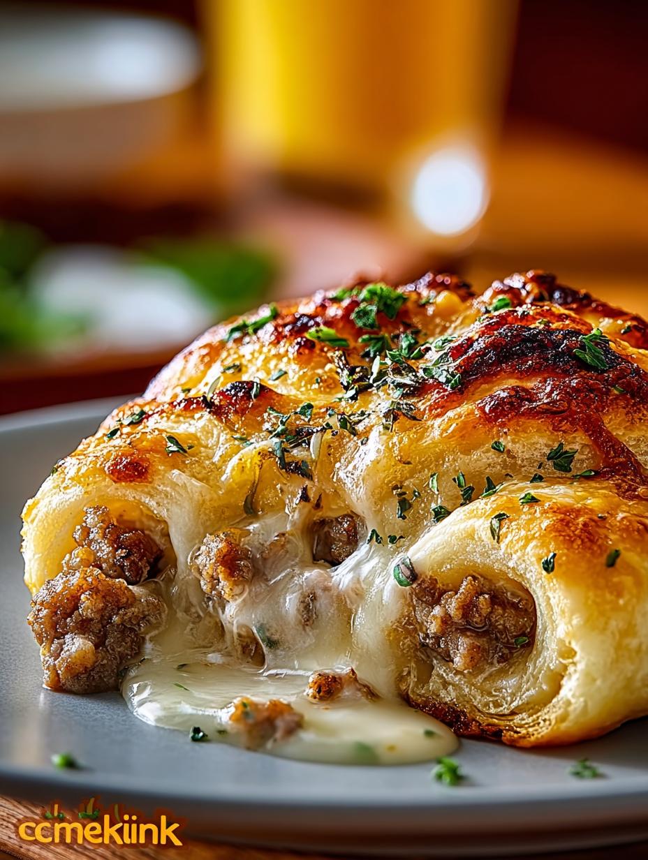 Sausage Gravy Crescent Roll