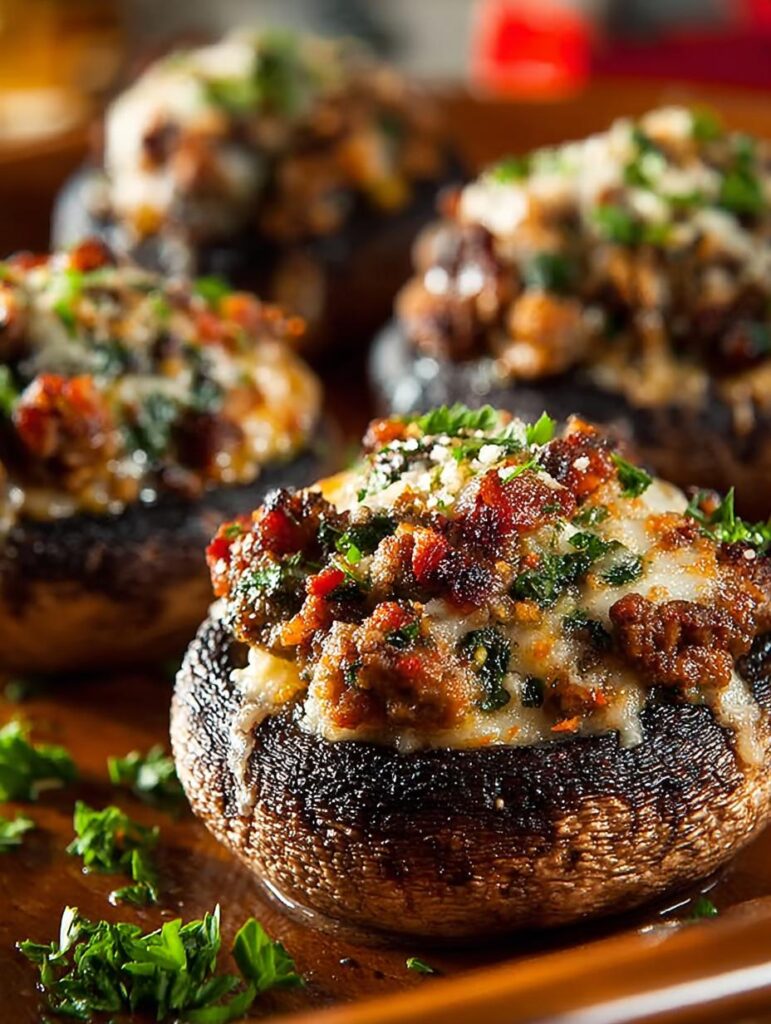 Sausage Stuffed Portobellos