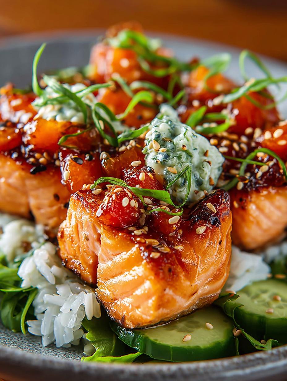 Crispy Bang Bang Salmon Bite Bowls You Must Try - Bang Bang Salmon Bite - additional detail