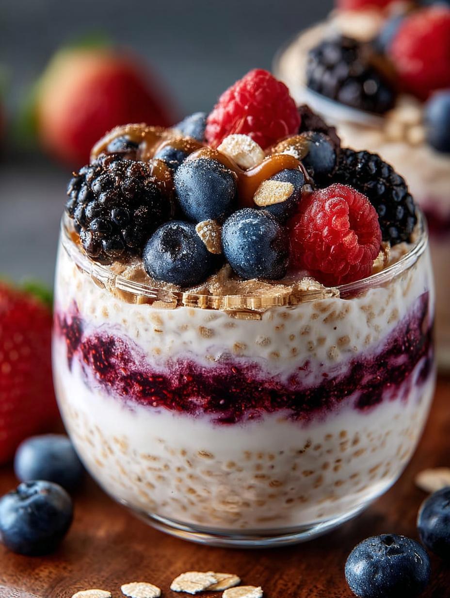 Berry Cheesecake Overnight Oats