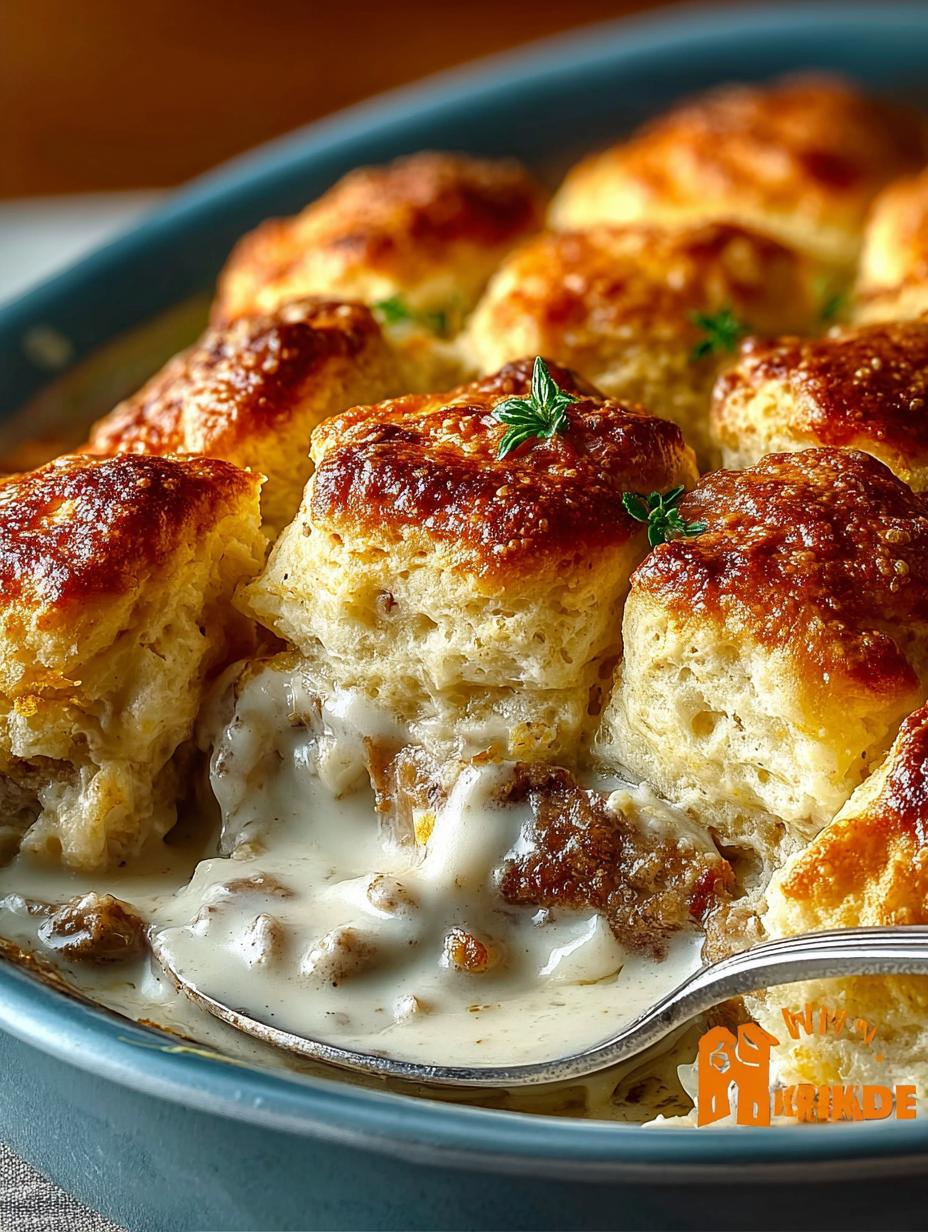 Comforting Biscuits Gravy Casserole: 8 Simple Steps - Biscuits Gravy Casserole - main visual representation