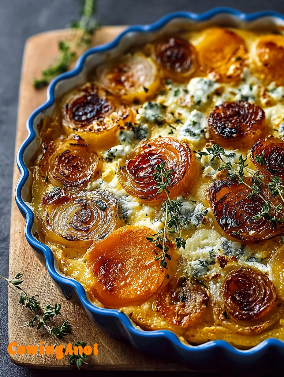 Caramelized Onion Butternut Squash Tart: 7 Flavorful Layers - Caramelized Onion Butternut Squash - additional detail