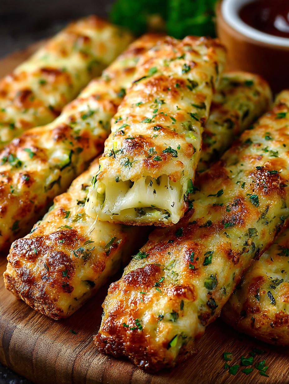 Cheesy Zucchini Breadsticks