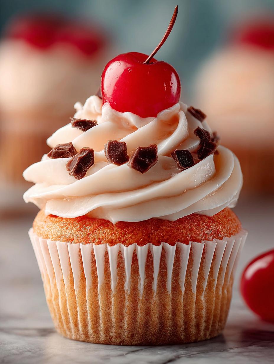 Cherry Chip Cupcakes: 12 Irresistible Bites of Joy - Cherry Chip Cupcakes - additional detail