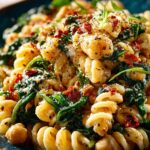 Chickpea Pasta with Spinach