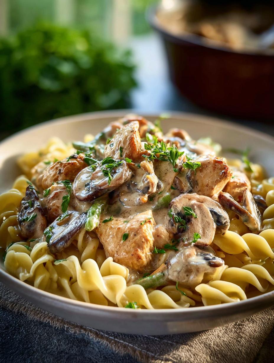 Creamy Chicken Stroganoff with