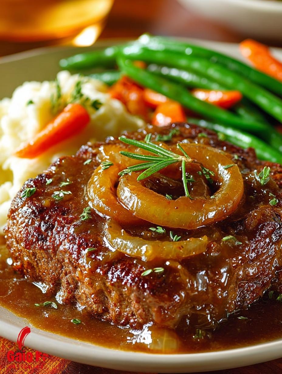 Best Crock Pot Cube Steak with Rich Onion Gravy - Crock Pot Cube Steak - additional detail