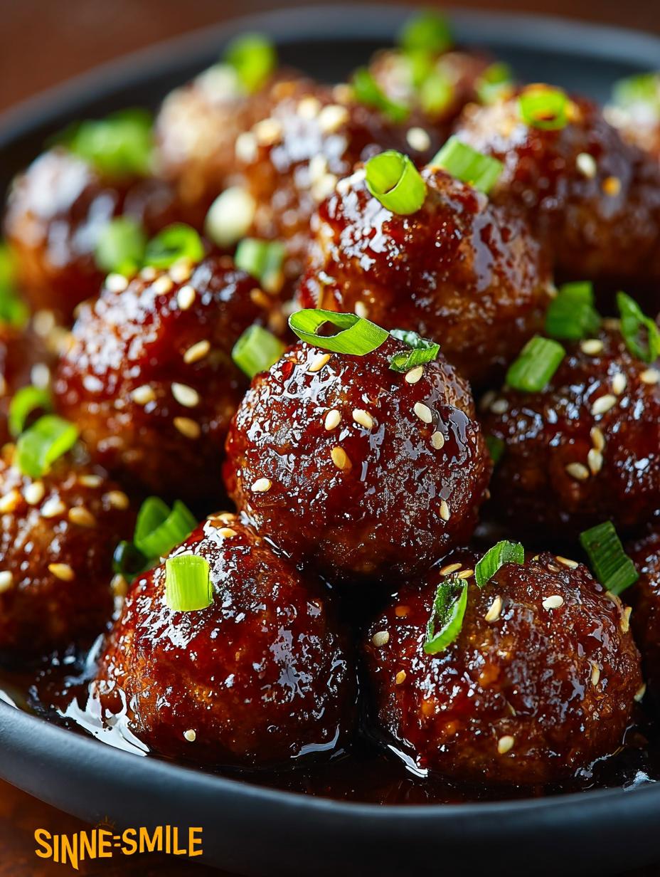 Crockpot Honey Garlic Meatballs