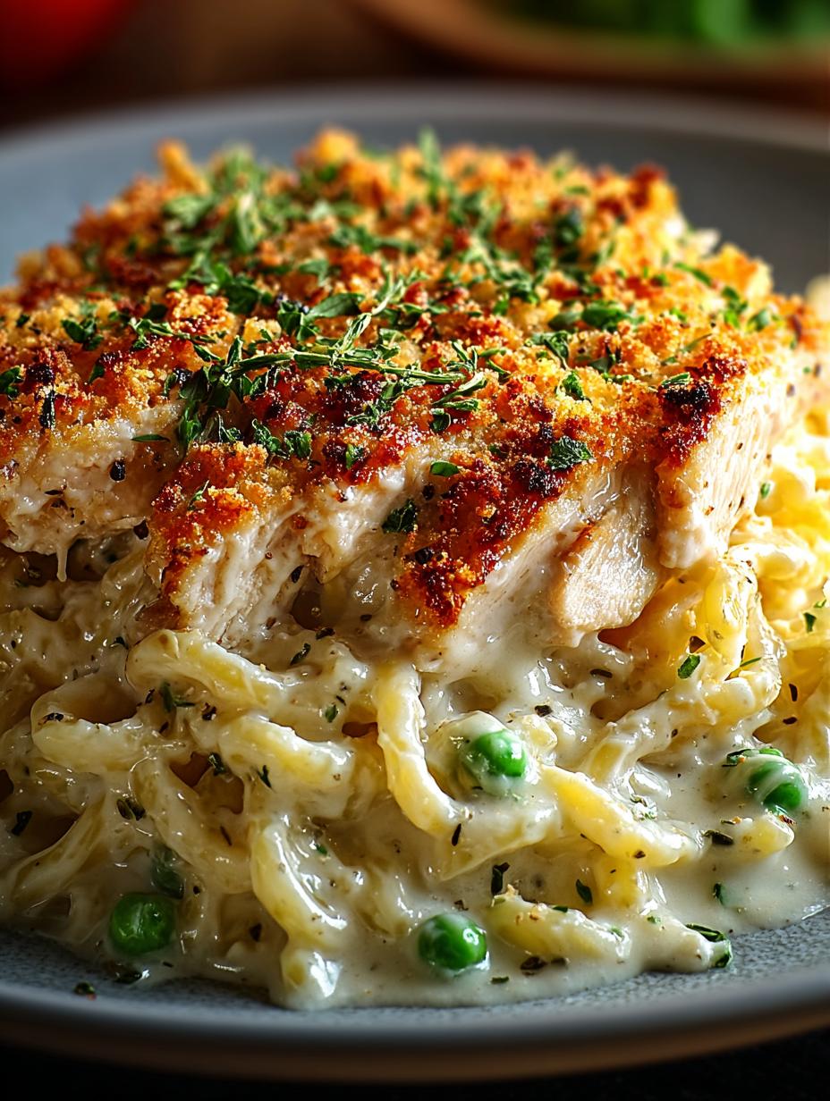 Dump Bake Chicken Alfredo