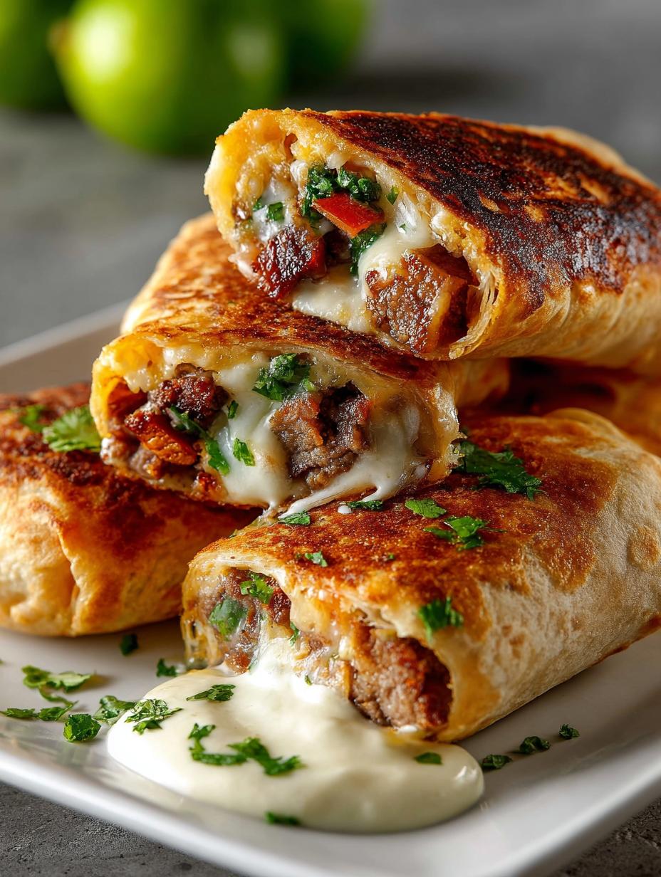 Grilled Cheese Burritos with