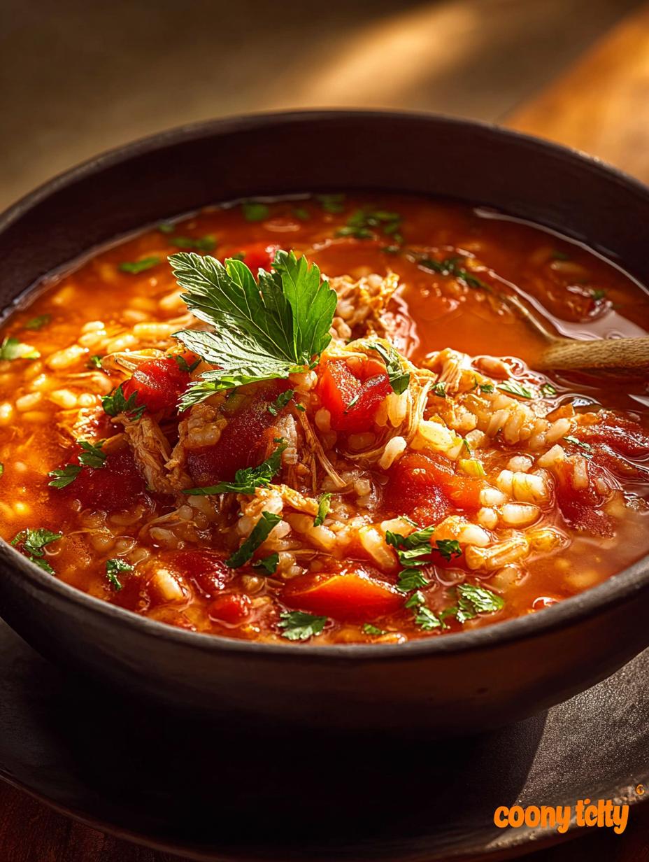 Hearty Tomato Rice Soup