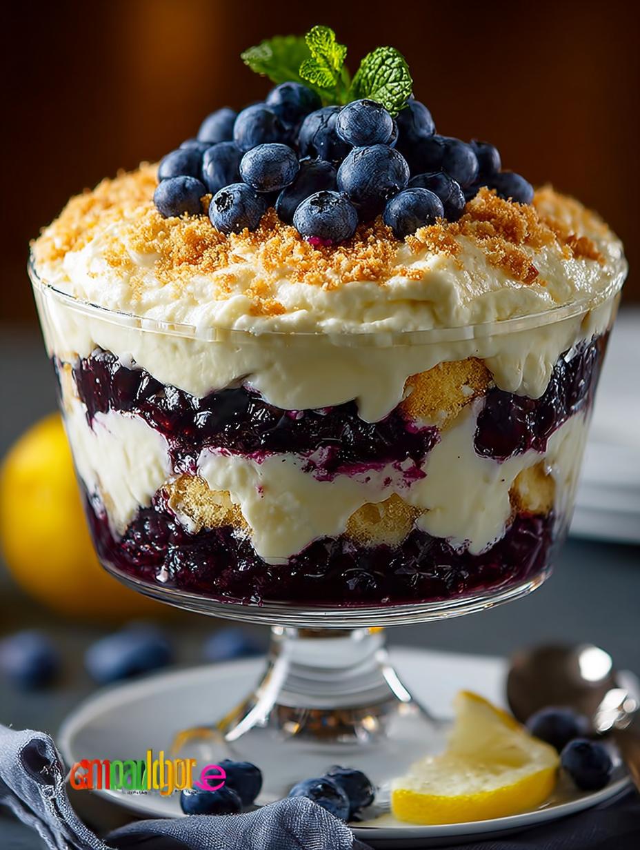 Lemon Blueberry Cheesecake Trifle