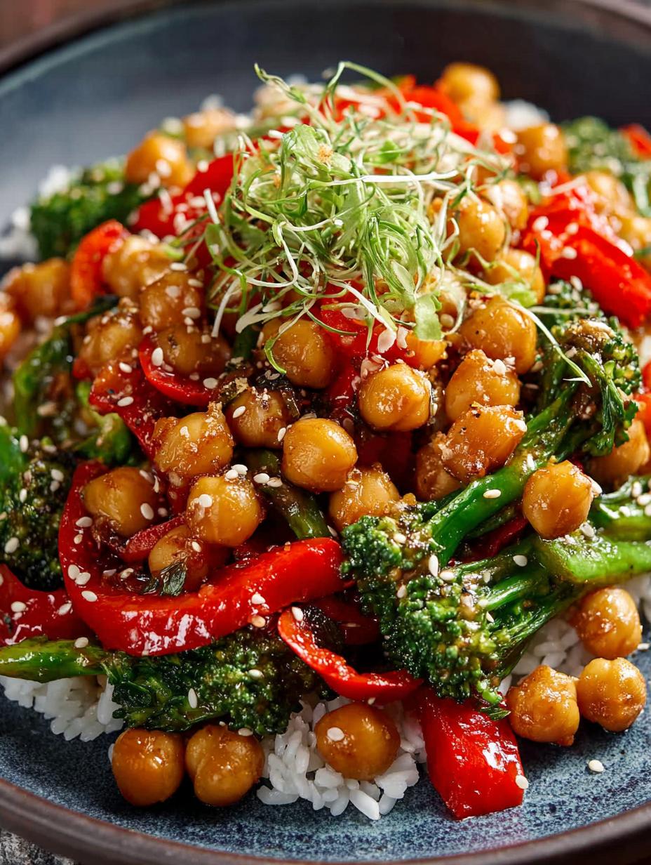 Flavorful Peanut Chickpea Stir Fry: 15 Minutes to Delight - Peanut Chickpea Stir Fry - main visual representation