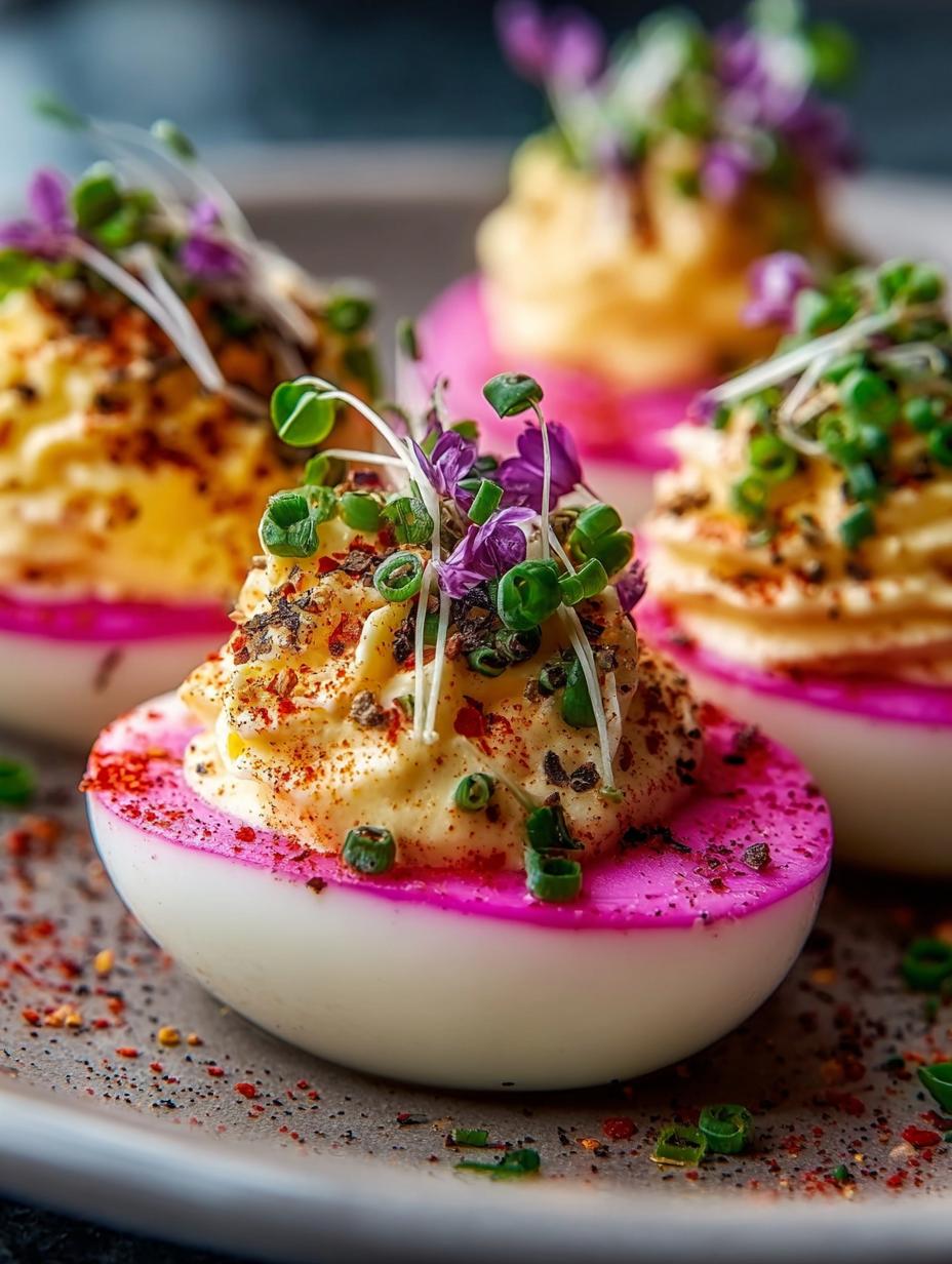 Pink Deviled Egg
