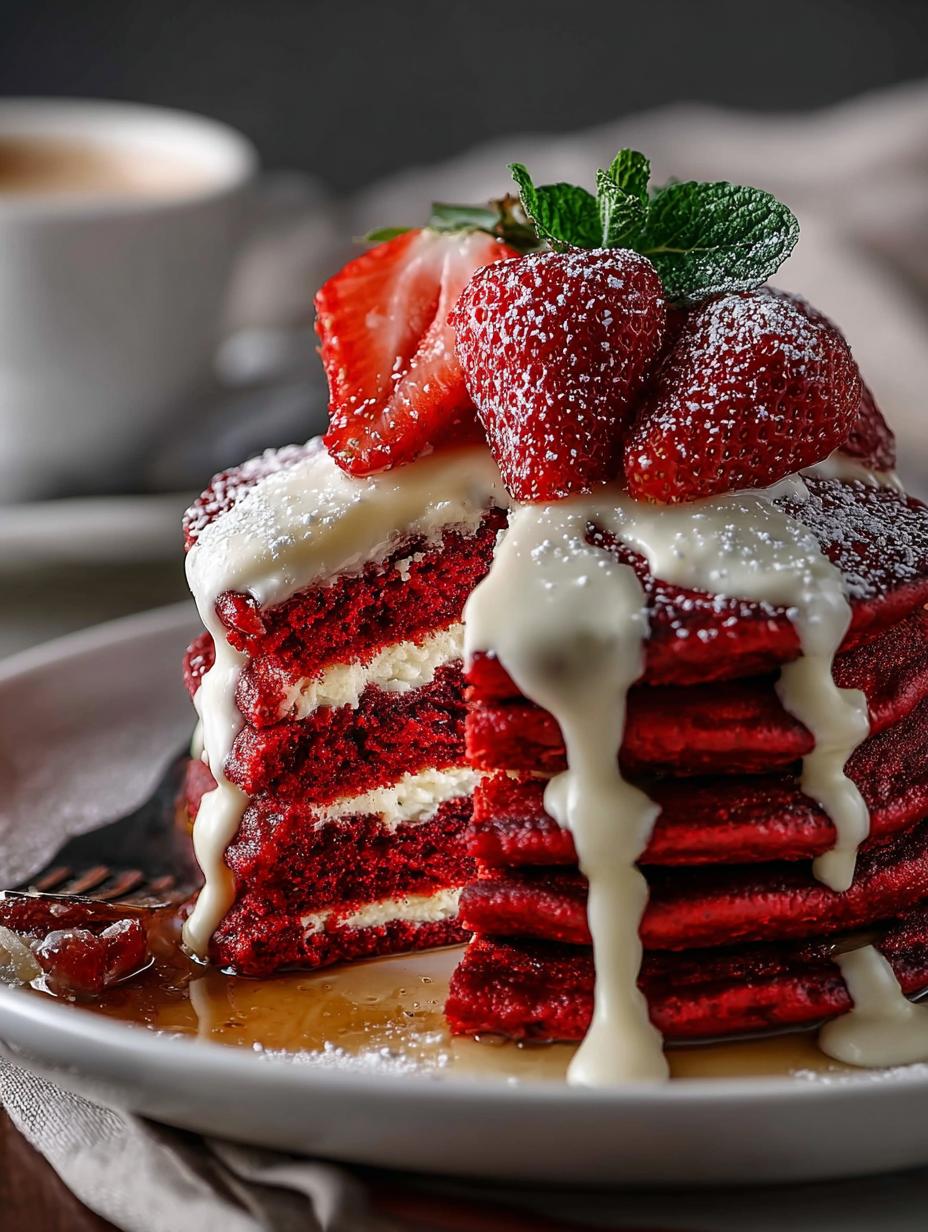 Red Velvet Pancakes
