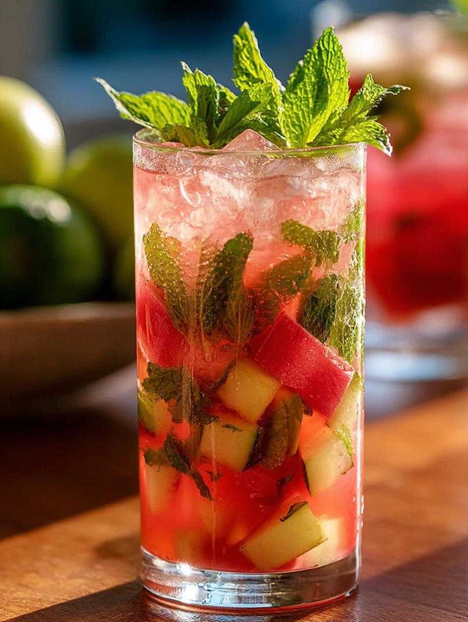 Rhubarb Mint Mojito