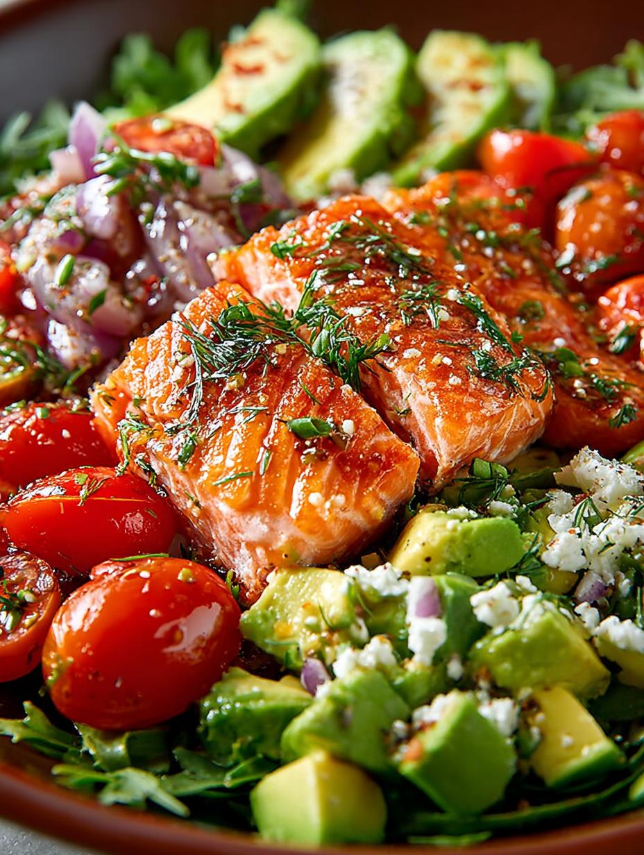 Mediterranean Salmon Avocado Salad: 5 Reasons to Love It - Salmon Avocado Salad - additional detail