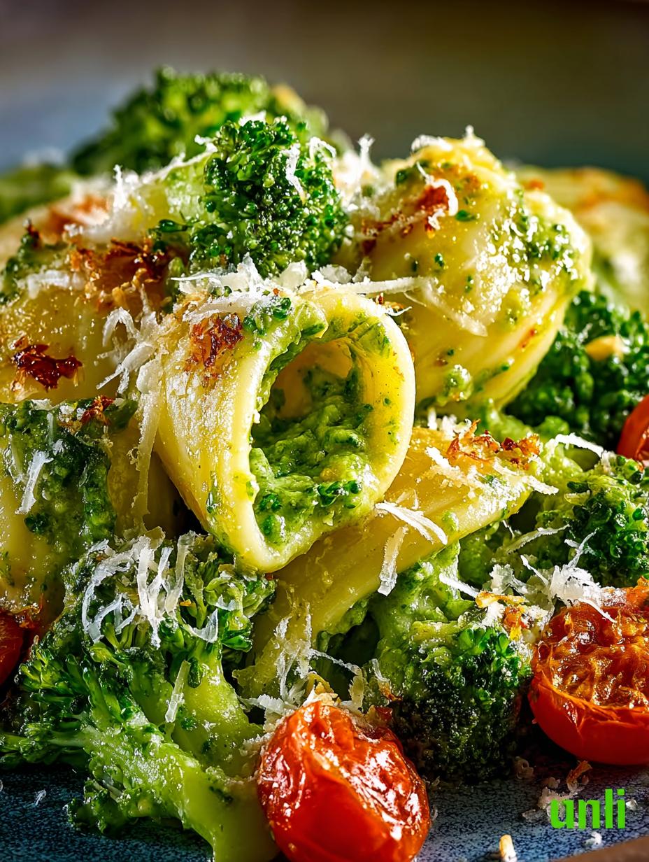 Smashed Broccoli Pasta