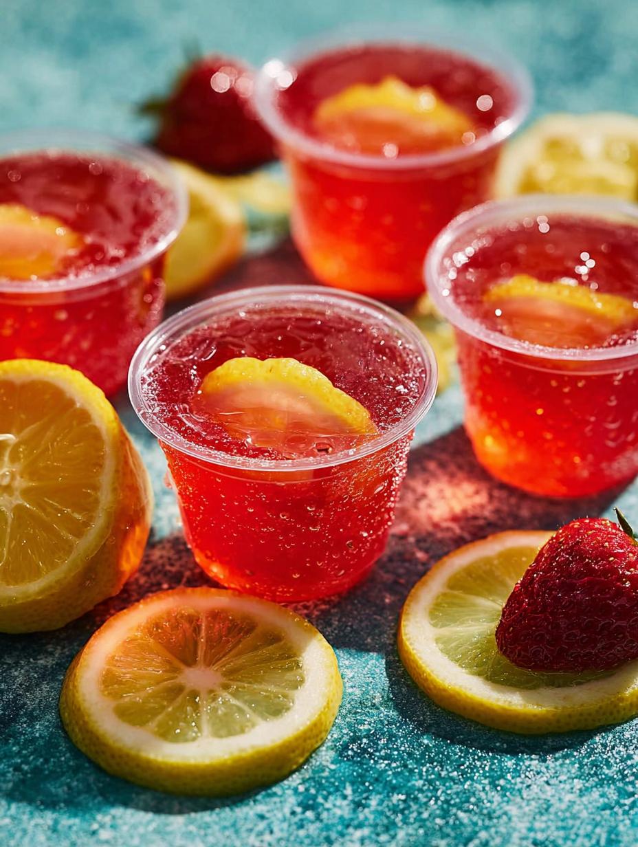 Fun Strawberry Lemonade Jello Shots for Summer Parties - Strawberry Lemonade Jello Shots - main visual representation