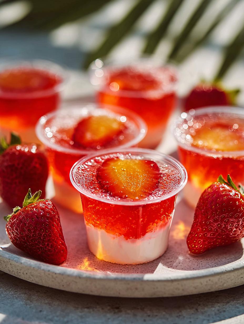 Fun Strawberry Lemonade Jello Shots for Summer Parties - Strawberry Lemonade Jello Shots - additional detail