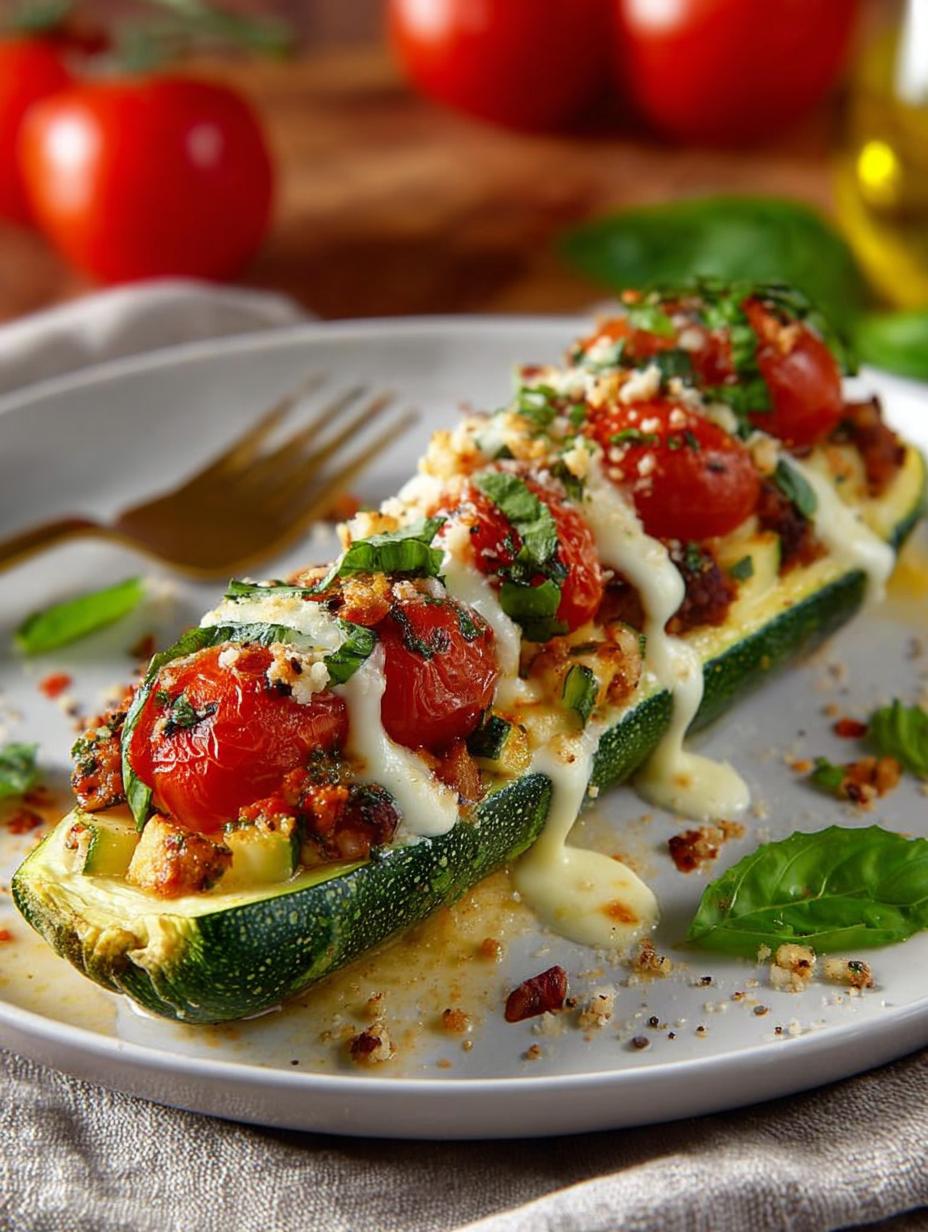Delicious Tuscan Stuffed Zucchini Boats Recipe - Tuscan Stuffed Zucchini Boats - additional detail