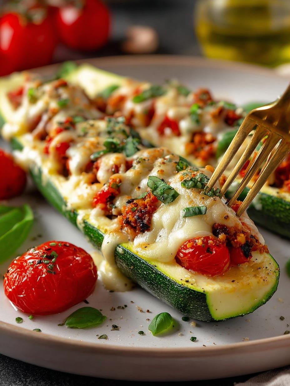 Tuscan Stuffed Zucchini Boats